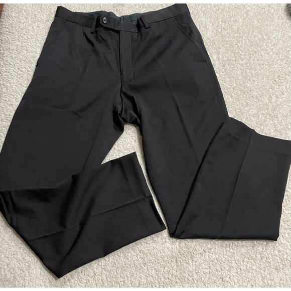 John Varvatos Men's Straight Cut Leg Dress Pants Black 32 x 28 - Picture 3 of 10